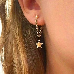 Star fashion chain earrings